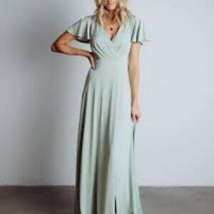 Baltic Born Monica Maxi Dress in Sage Wedding Guest Bridesmaid NWT